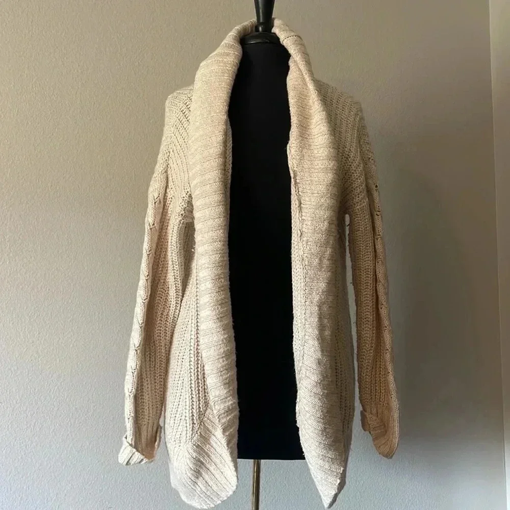 Cream Knitted‎ Cardigan